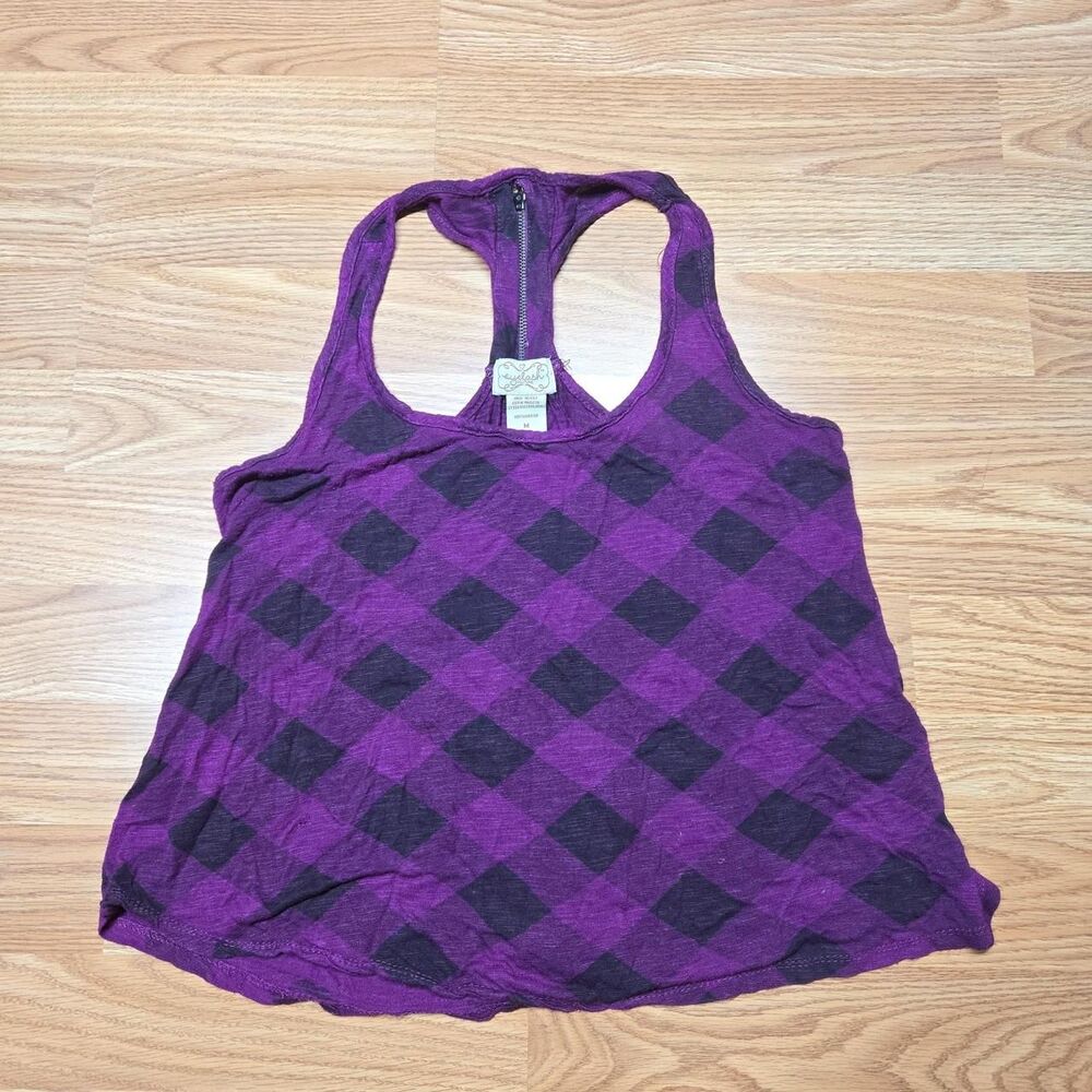 Eyelash Couture Women's Purple and Black Tank Top